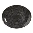 Piatto Ovale Coupe Charcoal Black - CHURCHILL Linea STUDIO PRINTS HOMESPUN - Codice SPCBOP121 - Dimensioni cm 31.7x25.5 - Imballo confezione da n. 12 Unità