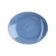 Piatto Ovale Coupe Cornflower Blue - CHURCHILL Linea STONECAST - Codice SCFSOP71 - Dimensioni cm 19,2 - Imballo confezione da n. 12 Unità