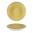Piatto Rotondo Fondo Coupe Mustard Yellow - CHURCHILL Linea STONECAST - Codice SMSSPLC21 - Diametro 31 cm - Imballo confezione da n. 6 Unità