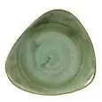 Piatto Piano Triangolare Samphire Green - CHURCHILL Linea STONECAST - Codice SSGSTR71 - Diametro 19,2 cm - Imballo confezione da n. 12 Unità