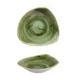 Piatto Fondo Triangolare Samphire Green - CHURCHILL Linea STONECAST - Codice SSGSTRB91 - Diametro 23,5 cm - Imballo confezione da n. 12 Unità