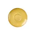 Piatto Per Tazza Cappuccino Mustard Yellow - CHURCHILL Linea STONECAST - Codice SMSSCSS1 - Diametro 15,6 cm - Imballo confezione da n. 12 Unità