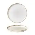 Piatto Piano Walled Barley White - CHURCHILL Linea STONECAST - Codice SWHSWP261 - Diametro 26 cm - Imballo confezione da n. 6 Unità