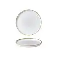 Piatto Piano Walled Barley White - CHURCHILL Linea STONECAST - Codice SWHSWP211 - Diametro 21 cm - Imballo confezione da n. 6 Unità