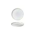 Piatto Piano Walled Barley White - CHURCHILL Linea STONECAST - Codice SWHSWP161 - Diametro 16 cm - Imballo confezione da n. 6 Unità