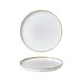 Piatto Piano Walled Barley White - CHURCHILL Linea STONECAST - Codice SWHSWP281 - Diametro 28 cm - Imballo confezione da n. 6 Unità