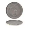 Piatto Piano Walled Peppercorn Grey - CHURCHILL Linea STONECAST - Codice SPGSWP281 - Diametro 28 cm - Imballo confezione da n. 6 Unità