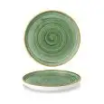Piatto Piano Walled Samphire Green - CHURCHILL Linea STONECAST - Codice SSGSWP261 - Diametro 26 cm - Imballo confezione da n. 6 Unità