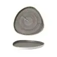 Piatto Triangolare Walled Peppercorn Grey - CHURCHILL Linea STONECAST - Codice SPGSWT271 - Dimensioni cm 26 - Imballo confezione da n. 6 Unità