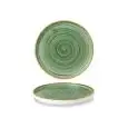 Piatto Piano Walled Samphire Green - CHURCHILL Linea STONECAST - Codice SSGSWP211 - Diametro 21 cm - Imballo confezione da n. 6 Unità