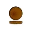Piatto Piano Walled Brown - DUDSON Linea HARVEST - Codice HVBRWP211 - Diametro 21 cm - Imballo confezione da n. 6 Unità