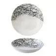 Piatto Fondo Coupe Quartz Black - CHURCHILL Linea STUDIO PRINTS KINTSUGI ACCENTS - Codice KAQBEVB91 - Diametro 24,8 cm - Imballo confezione da n. 12 Unità