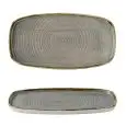 Piatto Rettangolare Walled Peppercorn Grey - CHURCHILL Linea STONECAST - Codice SPGSWO341 - Dimensioni cm 35.5x19 - Altezza 2 - Imballo confezione da n. 6 Unità