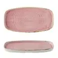Piatto Rettangolare Walled Petal Pink - CHURCHILL Linea STONECAST - Codice SPPSWO341 - Dimensioni cm 35.5x19 - Altezza  2 - Imballo confezione da n. 6 Unità