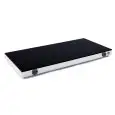 PIANO CALDO ELETTRICO CON 3 VETROCERAMICA E 2 CONTROLLI TERMOSTATICI - Mod. PC-4-1500-500 CERAN - Dim. Cm L 150 x P 50 x h 6 - Potenza: 3 x 400W