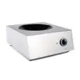 PIANO INDUZIONE DA APPOGGIO WOK ELETTRICO AD UNA ZONA - Mod. 999.1936.1 - Alimentazione trifase 400V - Potenza: 8000W - Dim. Cm L 40 x P 50 x h 16