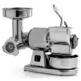 Abbinato Tritacarne e Grattugia - Mod. AB8A - Struttura in lega di alluminio pressofuso - Coclea in alluminio - Monofase - Produzione oraria Tritacarne Kg/h 20 - Produzione oraria Grattugia Kg/h 30 - Norma CE