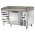 Banco pizza refrigerato in acciaio inox Allforfood CM1612TN
