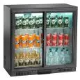 ESPOSITORE REFRIGERATO IN ACCIAIO VERNICIATO E ALLUMINIO - PER BIBITE - Mod. AK191BBS - VENTILATO - CAPACITA' Lt 176 - N. 2 PORTE SCORREVOLI IN VETRO - TEMPERATURA +2°/+8°C - Dim. cm L 90 x P 50 x h 84 - Norma CE