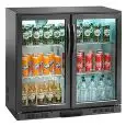 ESPOSITORE REFRIGERATO IN ACCIAIO VERNICIATO E ALLUMINIO - PER BIBITE - Mod. AK191BB - VENTILATO - CAPACITA' Lt 175 - N. 2 PORTE IN VETRO - TEMPERATURA +2°/+8°C - Dim. cm L 90 x P 50 x h 84 - Norma CE