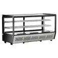 ESPOSITORE DA BANCO VETRINA REFRIGERATA SNACK - Mod. AK205EFQ - Temperatura 0°/+12°C - Capacità Lt 242 - Alimentazione MONOFASE 230V/1/50HZ - Potenza W 360 - Dimensioni cm L 121,9 x P 56,8 x h 68,6 - Peso Kg 89