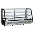 ESPOSITORE DA BANCO VETRINA REFRIGERATA SNACK - VETRO CURVO - Mod. AK205EF - Temperatura 0°/+10°C - Capacità Lt 205 - Alimentazione MONOFASE 230V/1/50HZ - Potenza W 360 - Dimensioni cm L 121,9 x P 56,8 x h 68,6 - Peso Kg 89