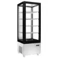 VETRINA ESPOSITIVA PER PASTICCERIA - Mod. AK400ETQ - STRUTTURA IN ACCIAIO INOX - MONOFASE - CAPACITA' Lt 400 - REFRIGERAZIONE VENTILATA - Temp. °C +2/+8 - DIM. cm L 65,2 x P 65,2 x h 187,3