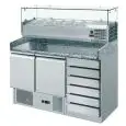 Saladette e banco pizza refrigerato in acciaio inox Amitek AK903PD + AK14433