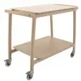 CARRELLO DI SERVIZIO DUE PIANI - MOD ARIANNA 2 - STRUTTURA IN LEGNO MASSELLO - N. 2 PIANI - DIMENSIONI cm L 101,5 x P 57 x 84 h