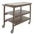 CARRELLO DI SERVIZIO TRE PIANI - MOD ARIANNA 3 - STRUTTURA IN LEGNO MASSELLO - N. 3 PIANI - DIMENSIONI cm L 101,5 x P 57 x 84 h