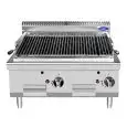 GRIGLIA A PIETRA LAVICA A GAS DA BANCO - Mod. CV7I8EOE - Potenza kW 14 - Dimensioni cm L 80 X P 70 X H 54,7 - Norma CE