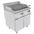 GRIGLIA A PIETRA LAVICA A GAS - Mod. CV7I8EOI - VANO CON PORTE BATTENTI - Potenza kW 14 - Dimensioni cm L 80 X P 70 X H 108,5 - Norma CE