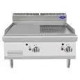 Fry Top a gas professionale da banco piastra 1/2 liscia 1/2 rigata in acciaio Cook Rite CV7I8IEF linea COOK