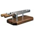 MORSA PROSCIUTTO - MOD. 4510 - CORPO IN ACCIAIO INOX - SUPPORTO E MANICI IN LEGNO PREGIATO - DIMENSIONI cm L 58 x P 25 x 19 h