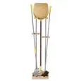 SUPPORTO REGGIPALE CON CASSETTA E MENSOLA IN INOX - MOD. AV4910 - ALTEZZA cm. 135