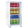 ESPOSITORE REFRIGERATO PER BIBITE - Mod. AX120RG - Capacità lt. 90 - N. 1 porta a vetro - Ventilato - Temperatura 0/+10 °C - Potenza W 85 - Alimentazione monofase - Dimensioni cm L 44,5 x P 51 x 83,1h - Norma CE