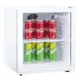ESPOSITORE REFRIGERATO PER BIBITE - Mod. AX55RG - Capacità lt. 55 - N. 1 porta a vetro - Ventilato - Temperatura 0/+10 °C - Potenza W 70 - Alimentazione monofase - Dimensioni cm L 44,5 x P 51 x 50,1h - Norma CE