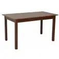 TAVOLO RISTORA QUADRA - MOD. BA 060R - STRUTTURA IN LEGNO MASSELLO DI FAGGIO TINTO - GAMBE QUADRATE (FORNITE SMONTATE) - PIANO IN NOBILITATO NOCE SCURO SP. 18 mm - DIM. PIANO cm 120 x 80 - PER USO INTERNO - DIM. cm L 120 x P 80 x H 75 - NORMA CE