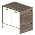 MODULO NEUTRO CON TRAMOGGIA BAR SHARING - MOD. 1000_TR - CON N. 4 CONTENITORI IN PLASTICA - DIMENSIONI cm L 100 x P 73,4 x h 97