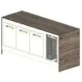 MODULO REFRIGERATO BAR SHARING - MOD. 2000_RF - N. 3 CELLE REFRIGERATE - DIMENSIONI cm L 200 x P 73,4 x h 97