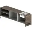 MODULO NEUTRO INSERIMENTO LAVATAZZE / PRODUTTORE DI GHIACCIO, STOCCAGGIO E LAVELLO BAR SHARING - MOD. 3000_ST + LT/PG + LV - N. 1 LAVELLO RETTANGOLARE - DIMENSIONI cm L 300 x P 73,4 x h 97