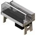 VETRINA SNACK MIX REFRIGERATA BAR SHARING - MOD. MIX FV VBD - VETRI BASSI DRITTI - REFRIGERAZIONE VENTILATA - TEMP. °C +4/+8 - UNITA' CONDENSATRICE INCORPORATA - DIM. Cm P 80,3 x H 115 - PROFONDITA' PIANO ESPOSITIVO: 60,5 CM