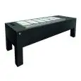 VETRINA GELATO SENZA RISERVA - MOD. BELLEVUE TUBS - REFRIGERAZIONE VENTILATA - ALIMENTAZIONE V 230/50HZ MONOFASE - CON UNITA' CONDENSATRICE INCORPORATA - ALTEZZA 87 cm