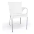 SEDIA BEVERLY - MOD. BEVERLY - SEDIA IN TECNOPOLIMERO - GAMBE IN ALLUMINIO ANODIZZATO - PER USO INTERNO/ESTERNO - DIM. cm L 53 x P 56 x H 84 - NORMA CE