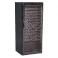 ESPOSITORE REFRIGERATO PER VINO - Mod. G-BJ308 - Capacità bottiglie N. 72 da lt 0,75 - Temperatura differenziata a seconda dei ripiani - Temperatura +5/+18 °C - Potenza W 100 - Alimentazione monofase 230V/1/50Hz - Dimensioni cm L 60 x P 60,3 x 156 h - Nor