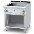 BAGNOMARIA A GAS - MOD. BM/78G - Capacità bacinelle: n. 1  GN 2/1 H15 - Vano a giorno - Dimensioni: cm L 80 x P 70,5 x H 90 - Norma CE