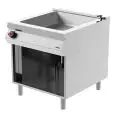 BAGNOMARIA ELETTRICO - MOD. BME92M0 - Capacità bacinelle: n. 1 GN 2/1 H15 + n. 1 GN 1/3 H15 + n. 1 GN 1/3 H15 - Vano a giorno - Trifase - Dimensioni: cm L 80 x P 90 x H 90 - Norma CE