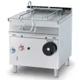 BRASIERA A GAS RIBALTABILE MANUALE - MOD. BR80/98GF/I - Vasca Lt 80 - Dimensioni cm L 80 x P 90 x H 90 - Norma CE
