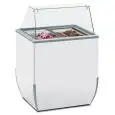 VETRINA GELATERIA - MOD. VETRINA BR 4 SK - CAPACITA' LT. 170 - TEMPERATURA -18°/-25°C - Dim. cm. L 78 x P 64 x h 118,1 - Norma CE