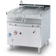 BRASIERA A GAS RIBALTABILE AUTOMATICA - MOD. BRM80/98GF/I - Vasca Lt 80 - Dimensioni cm L 80 x P 90 x H 90 - Norma CE